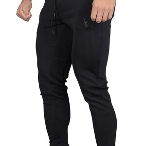 YoungLA Black Slim Tapered Joggers